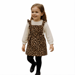 Φόρεμα Animal Print με Πλεκτό Μπλουζάκι SRFN
